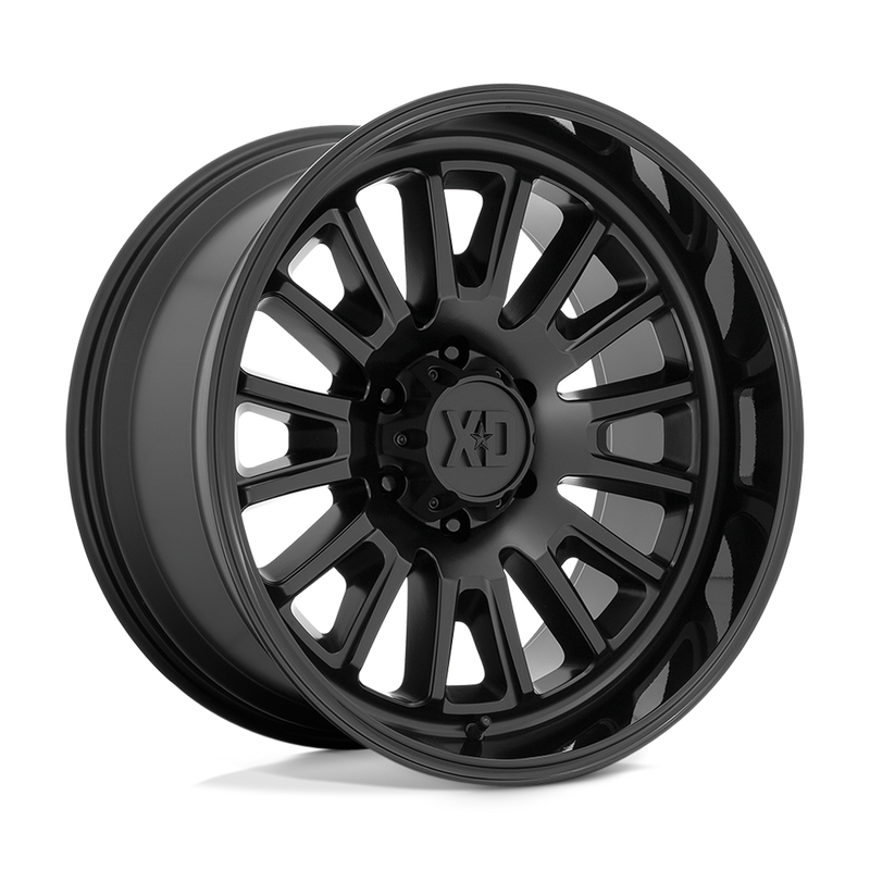 XD Series - XD864 ROVER - Black - SATIN BLACK WITH GLOSS BLACK LIP - 20" x 10", -18 Offset, 8x180 (Bolt Pattern), 124.2mm HUB