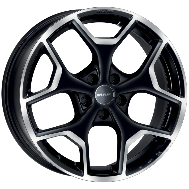 Mak Wheels - LIBERTY - Black - BLACK MIRROR - 17" x 7.5", 44 Offset, 5x127 (Bolt Pattern), 71.6mm HUB