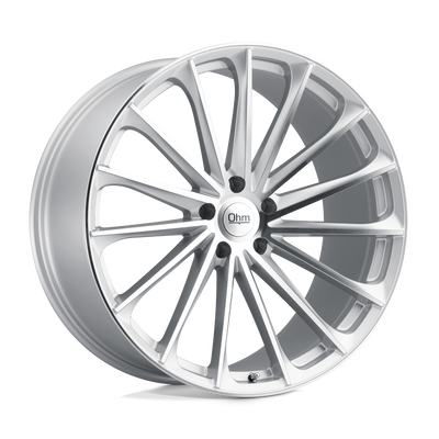 Ohm Wheels - PROTON - Silver - SILVER WITH MIRROR FACE - 22" x 9", 25 Offset, 5x120 (Bolt Pattern), 64.2mm HUB
