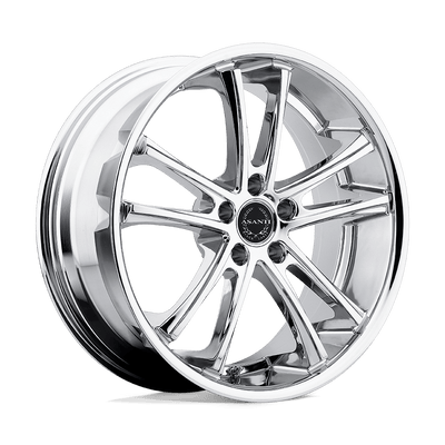 Asanti Black - ABL-1 PEGASI - Chrome - CHROME - 22" x 9", 15 Offset, 5x115 (Bolt Pattern), 74.1mm HUB