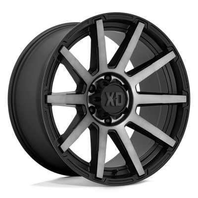 XD Series - XD847 OUTBREAK - Black - SATIN BLACK WITH GRAY TINT - 22" x 10", 12 Offset, 6x139.7 (Bolt Pattern), 106.1mm HUB