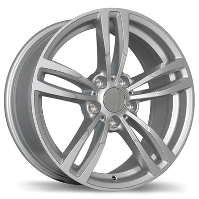 Replika - R163A - Silver - Gloss Silver - 18" x 8", 25 Offset, 5x120 (Bolt Pattern), 72.6mm HUB