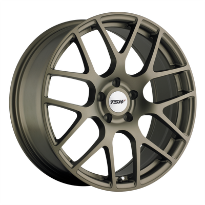 TSW Wheels - NURBURGRING - Gunmetal - MATTE BRONZE - 19" x 9.5", 41 Offset, 5x112 (Bolt Pattern), 72.1mm HUB