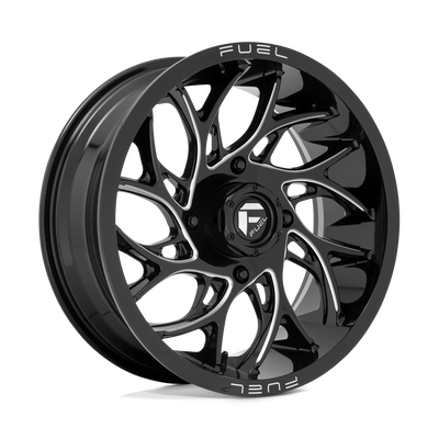 Fuel UTV - D741 RUNNER - Black - GLOSS BLACK MILLED - 18" x 7", 13 Offset, 4x156 (Bolt Pattern), 132mm HUB