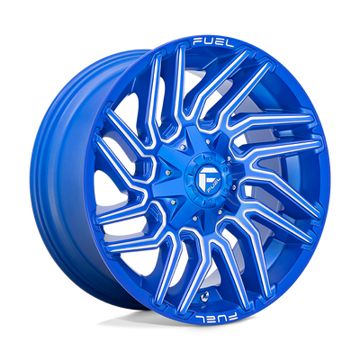 Fuel - D774 TYPHOON - ANODIZED BLUE MILLED - 22" x 12", -44 Offset, 8x165.1 (Bolt Pattern), 125.1mm HUB