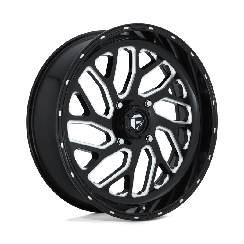 Fuel UTV - D581 TRITON - Black - GLOSS BLACK MILLED - 22" x 7", 13 Offset, 4x137 (Bolt Pattern), 110.1mm HUB