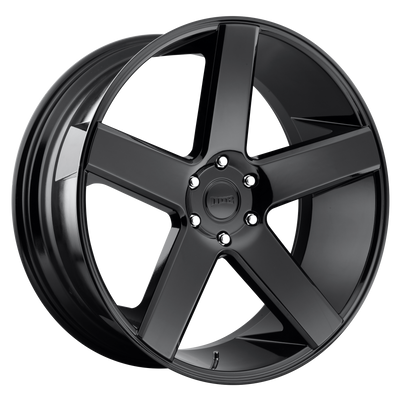 DUB - S216 BALLER - Black - GLOSS BLACK - 22" x 10.5", 2 Offset, 5x120 (Bolt Pattern), 72.56mm HUB