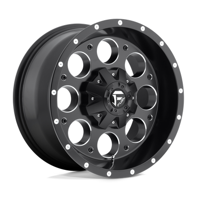 Fuel - D525 REVOLVER - Black - MATTE BLACK MILLED - 17" x 9", 1 Offset, 6x135/139.7 (Bolt Pattern), 106.1mm HUB