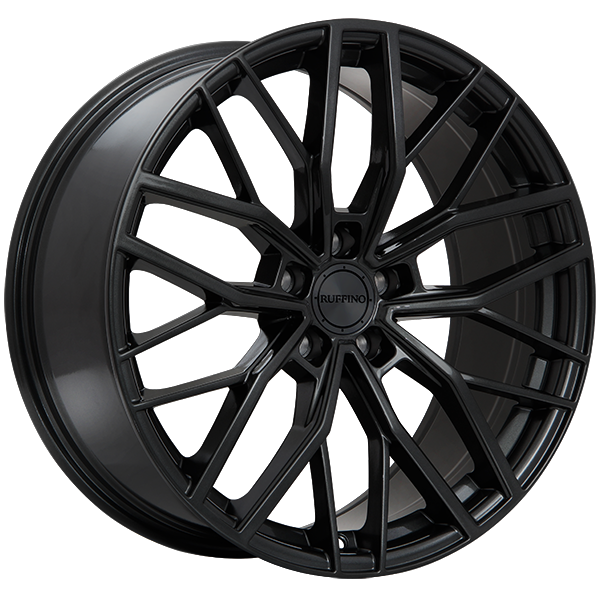 Ruffino Wheels - Teknik - Black - Gloss Black - 19" x 8.5", 35 Offset, 5x120 (Bolt Pattern), 72.6mm HUB