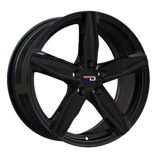 Euro Design - Berlin - Black - Gloss Black - 16" x 7", 40 Offset, 5x108 (Bolt Pattern), 63.4mm HUB