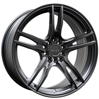Envy Wheels - EV-5 - Gunmetal - TITANIUM - 18" x 8", 35 Offset, 5x100/114.3 (Bolt Pattern), 73.1mm HUB