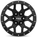 RTX Wheels - Storm - Black - Gloss Black with Milled Rivets - 20" x 9", 20 Offset, 6x139.7 (Bolt pattern), 106.10mm HUB