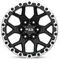 RTX Wheels - Storm - Black - Gloss Black Milled with Machined Lip - 20" x 9", 20 Offset, 6x139.7 (Bolt pattern), 106.10mm HUB