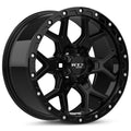 RTX Wheels - Storm - Black - Gloss Black with Milled Rivets - 20" x 9", 20 Offset, 6x139.7 (Bolt pattern), 106.10mm HUB