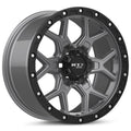 RTX Wheels - Storm - Gunmetal - Matte Gunmetal with Black Lip And Milled Rivets - 20" x 9", 20 Offset, 6x139.7 (Bolt pattern), 106.10mm HUB