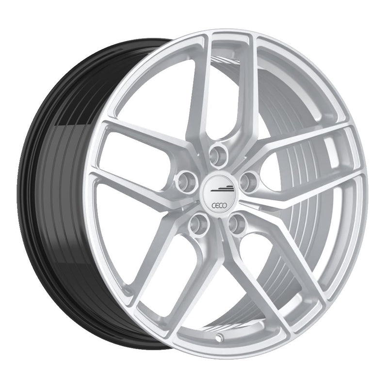 Ceco Wheels - C01 - Silver - Hyper Silver - 16" x 7", 40 Offset, 5x114.3 (Bolt pattern), 67.10mm HUB