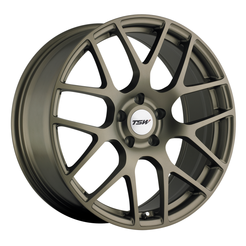 TSW Wheels - NURBURGRING - Gunmetal - MATTE BRONZE - 20" x 10", 35 Offset, 5x120 (Bolt Pattern), 76.1mm HUB