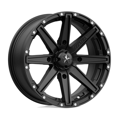 MSA Offroad Wheels - M33 CLUTCH - Black - SATIN BLACK - 16" x 7", 10 Offset, 4x156 (Bolt Pattern), 132mm HUB
