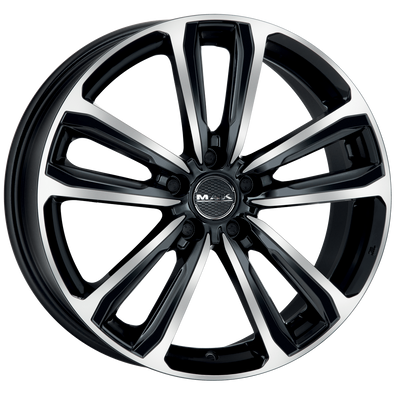 Mak Wheels - MAGMA - Black - BLACK MIRROR - 18" x 8", 50 Offset, 5x114.3 (Bolt Pattern), 76mm HUB