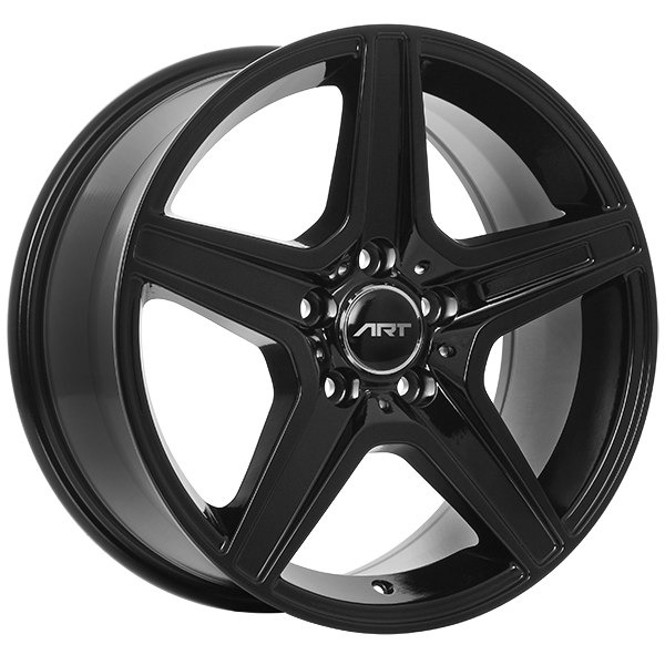 ART - Replica 21 - Black - Gloss Black - 17" x 8", 45 Offset, 5x112 (Bolt Pattern), 66.6mm HUB