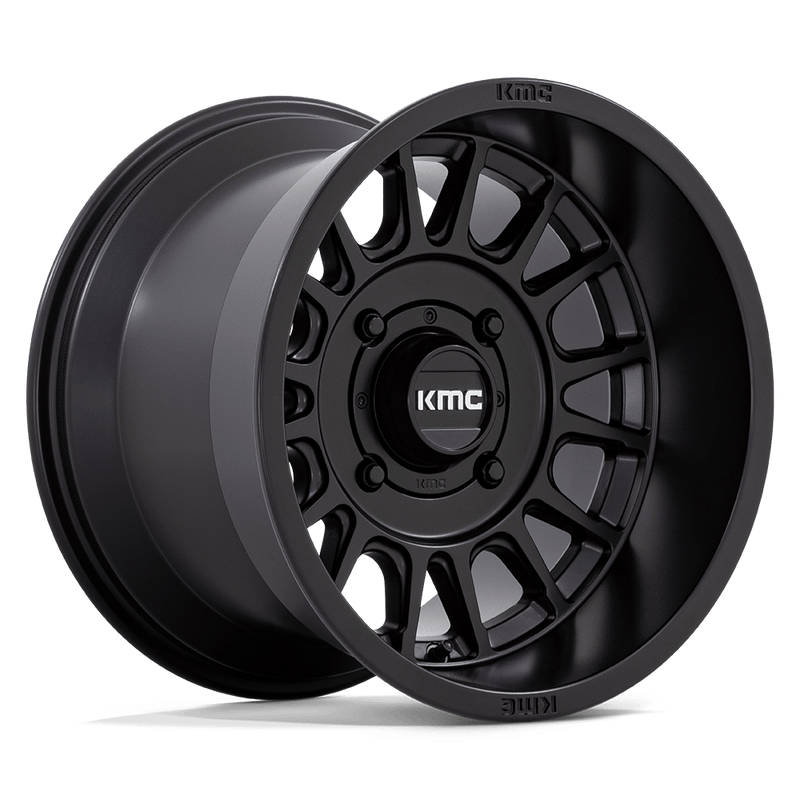 KMC Powersports - KS138 IMPACT UTV - Black - SATIN BLACK - 15" x 10", 0 Offset, 4x156 (Bolt Pattern), 115.1mm HUB