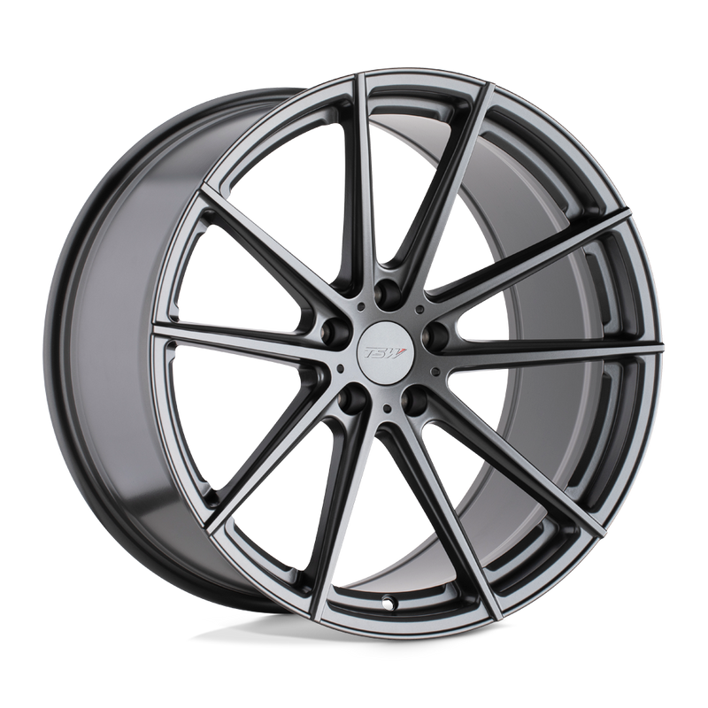 TSW Wheels - BATHURST - Gunmetal - GLOSS GUNMETAL - 20" x 10.5", 25 Offset, 5x120 (Bolt Pattern), 76.1mm HUB