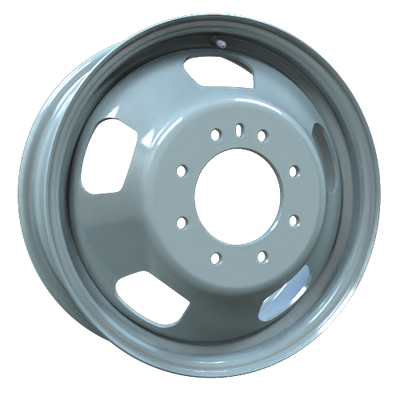 Envy Wheels - Dually Steel Wheel - Grey - GREY - 17" x 6", 136 Offset, 8x165.1 (Bolt Pattern), 121mm HUB