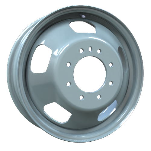 Envy Wheels - Dually Steel Wheel - Grey - GREY - 17" x 6", 136 Offset, 8x165.1 (Bolt Pattern), 121mm HUB