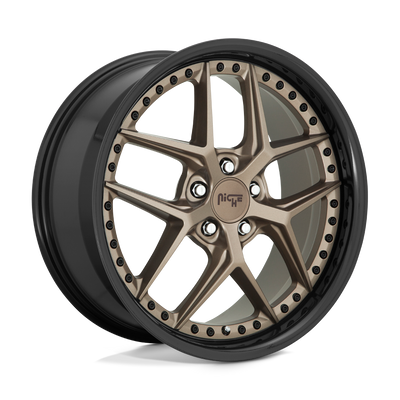 Niche - M227 VICE - Bronze - MATTE BRONZE BLACK BEAD RING - 19" x 9.5", 35 Offset, 5x114.3 (Bolt Pattern), 72.6mm HUB