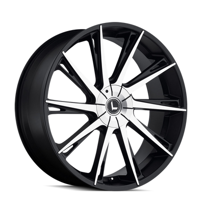 Kraze Wheels - SWAGG - Black - BLACK/MACHINED - 26" x 10", 18 Offset, 5x115/120 (Bolt Pattern), 74.1mm HUB
