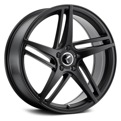 Kraze Wheels - KR195 - Black - SATIN BLACK - 18" x 8", 40 Offset, 5x108 (Bolt Pattern), 63.5mm HUB