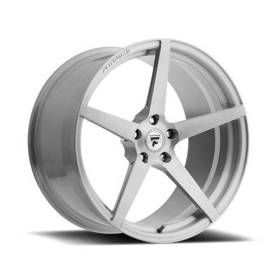 Fittipaldi Sport - FSF02 - Silver - Brushed Clear - 18" x 9.5", 38 Offset, 5x114.3 (Bolt Pattern), 60.1mm HUB