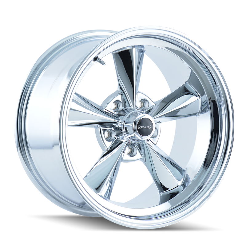 Ridler - 675 - Chrome - CHROME - 17" x 9.5", -5 Offset, 5x120.65 (Bolt Pattern), 83.82mm HUB