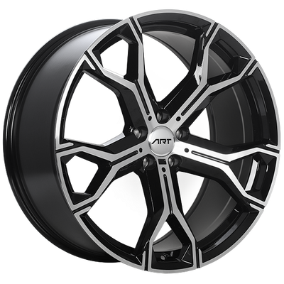 ART - Replica 181 - Black - Gloss Black - Machined Face - 21" x 9.5", 37 Offset, 5x112 (Bolt Pattern), 66.6mm HUB