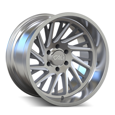 Cali Off-Road - PURGE - Silver - BRUSHED & CLEAR COATED - 20" x 12", -51 Offset, 8x170 (Bolt Pattern), 125.2mm HUB
