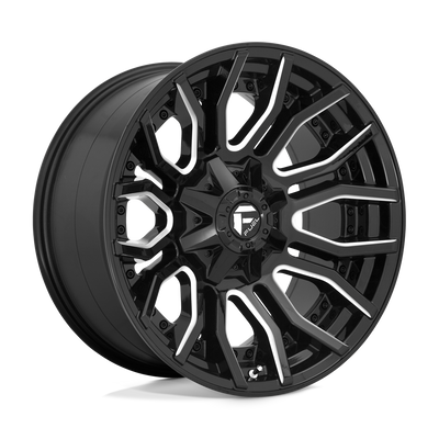 Fuel - D711 RAGE - Black - GLOSS BLACK MILLED - 20" x 10", -18 Offset, 8x165.1 (Bolt Pattern), 125.1mm HUB
