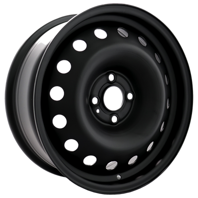Envy Wheels - NX4 STEEL WHEEL - Black - FLAT BLACK - 16" x 6.5", 42 Offset, 4x100 (Bolt Pattern), 60.1mm HUB