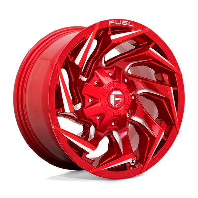 Fuel - D754 REACTION - CANDY RED MILLED - 20" x 10", -18 Offset, 5x139.7/150 (Bolt Pattern), 110.1mm HUB