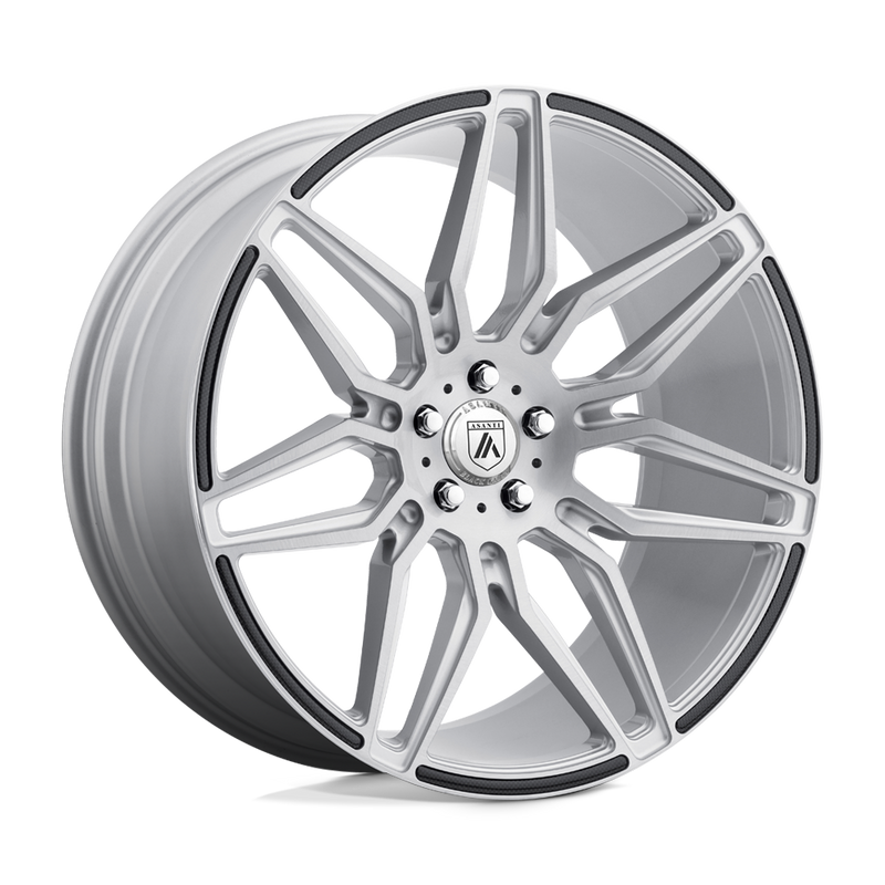 Asanti Black - ABL-11 SIRIUS - Silver - Brushed Silver Carbon Fiber Insert - 20" x 10.5", 20 Offset, 5x115 (Bolt Pattern), 72.6mm HUB