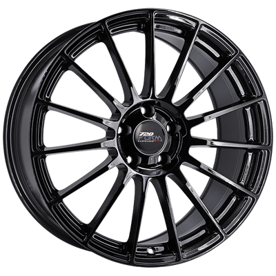 720 Form - FF5 - Black - Gloss Black - 19" x 8.5", 45 Offset, 5x112 (Bolt Pattern), 66.6mm HUB