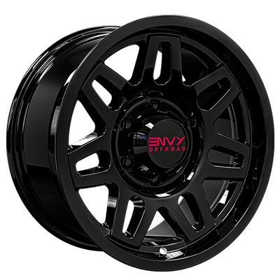 Envy Wheels - 222GB - Black - GLOSS BLACK - 17" x 8.5", 0 Offset, 6x139.7 (Bolt Pattern), 106.1mm HUB