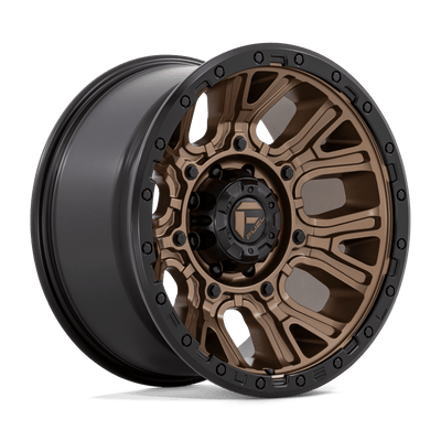 Fuel - D826 TRACTION - Bronze - MATTE BRONZE WITH BLACK RING - 20" x 10", -18 Offset, 8x180 (Bolt Pattern), 124.2mm HUB