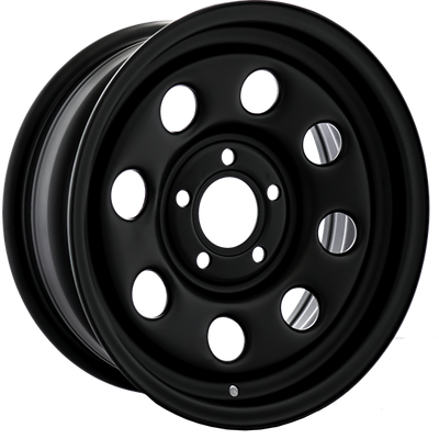Envy Wheels - NX4 STEEL WHEEL - Black - FLAT BLACK - 15" x 6", 7 Offset, 5x114.3 (Bolt Pattern), 71.5mm HUB