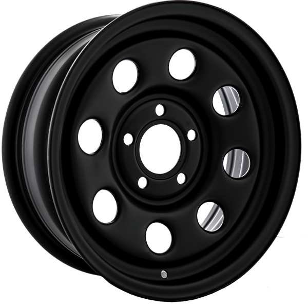 Envy Wheels - NX4 STEEL WHEEL - Black - FLAT BLACK - 15" x 6", 7 Offset, 5x114.3 (Bolt Pattern), 71.5mm HUB
