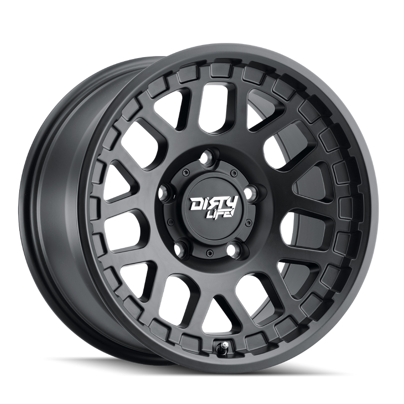 Dirty Life - MESA - Black - MATTE BLACK - 17" x 9", -12 Offset, 5x127 (Bolt Pattern), 78.1mm HUB