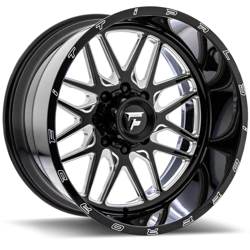 Fittipaldi Offroad - FTF18 - Black - Black Milled - 24" x 14", -76 Offset, 6x139.7 (Bolt Pattern), 106.2mm HUB