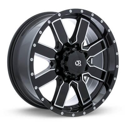 RTX Wheels - Steppe - Black - Black Machined - 18" x 9", 15 Offset, 8x170 (Bolt Pattern), 125mm HUB