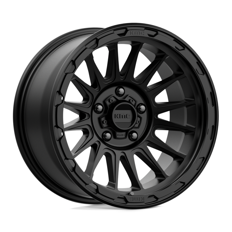 KMC Wheels - KM542 IMPACT - Black - SATIN BLACK - 17" x 9", -12 Offset, 5x127 (Bolt Pattern), 71.5mm HUB