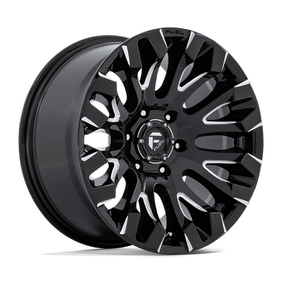 Fuel - D828 QUAKE - Black - GLOSS BLACK MILLED - 18" x 9", 1 Offset, 6x135 (Bolt Pattern), 87.1mm HUB