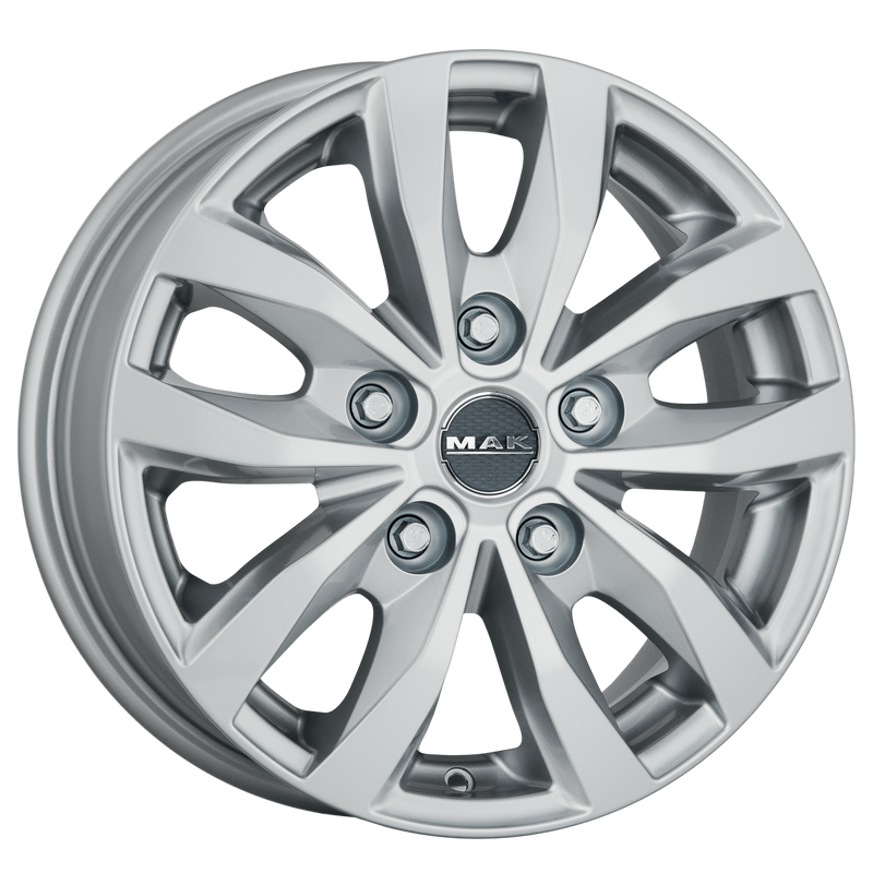 Mak Wheels - LOAD 5 - Silver - SILVER - 16" x 6.5", 50 Offset, 5x112 (Bolt Pattern), 66.6mm HUB